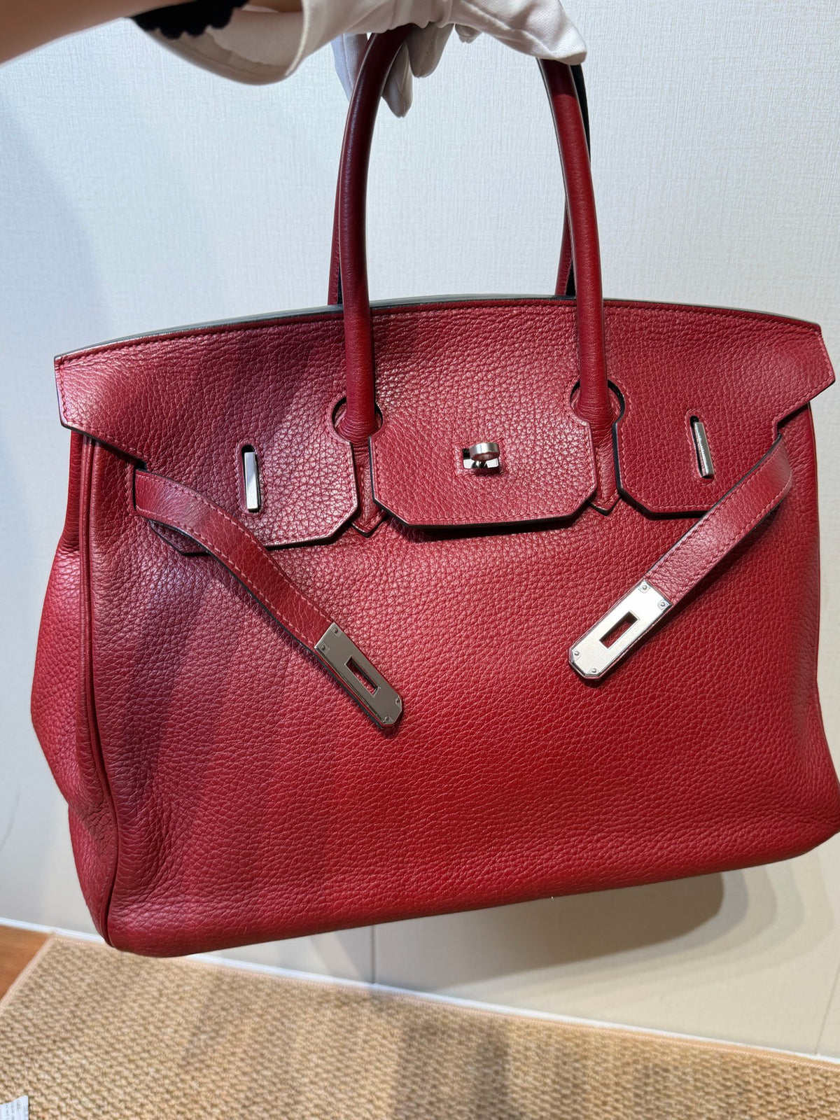 Hermes - Birkin 35 - Leather - Burgundy - (large)