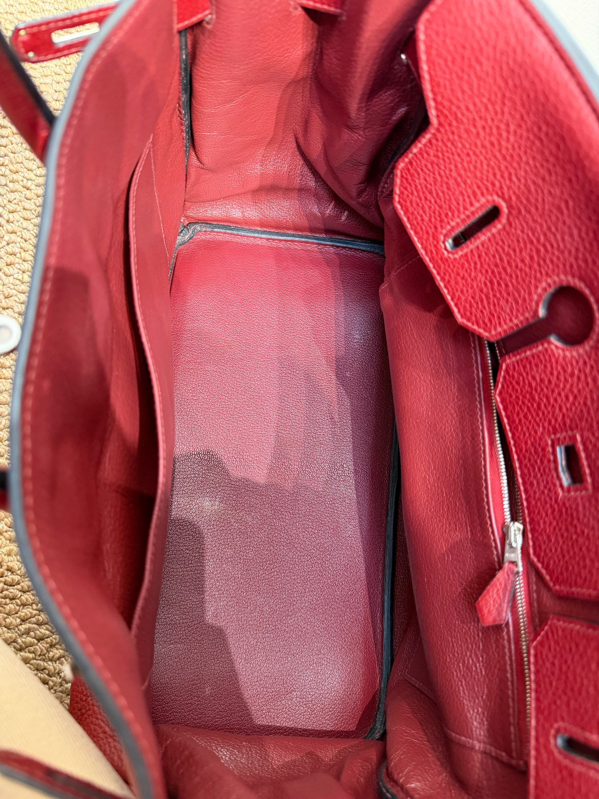 Hermes - Birkin 35 - Leather - Burgundy - (large)