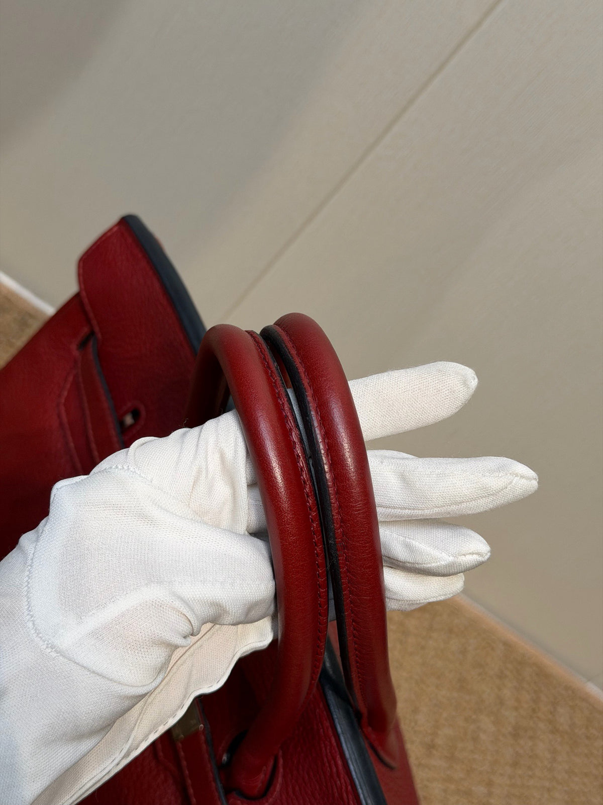 Hermes - Birkin 35 - Leather - Burgundy - (large)
