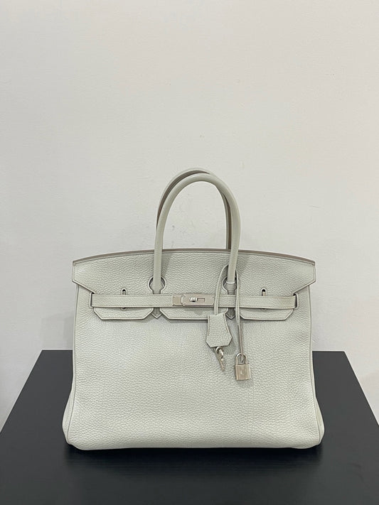 Hermes - Birkin 35 - Leather - Grey - (large)