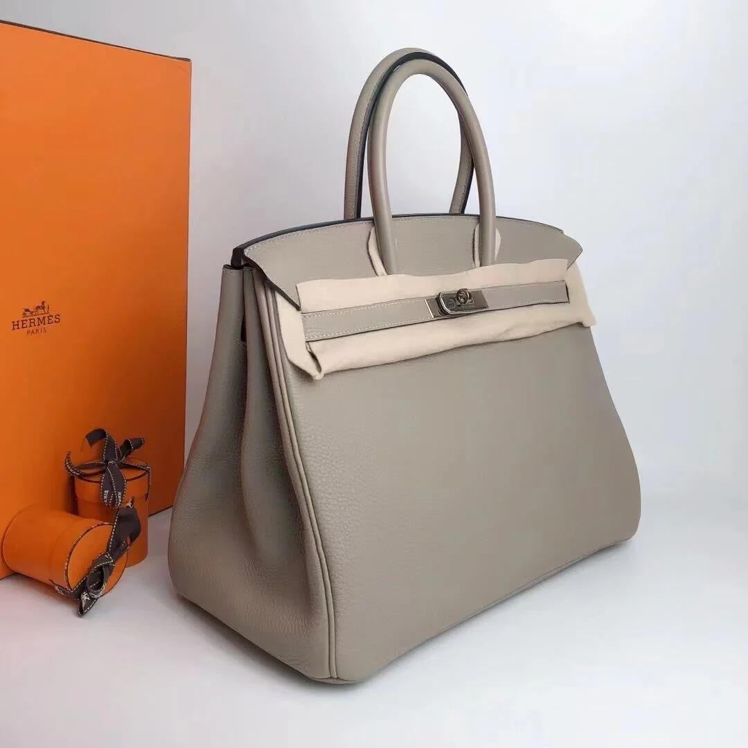 Hermes - Birkin 35 - Leather - Grey - (Large)