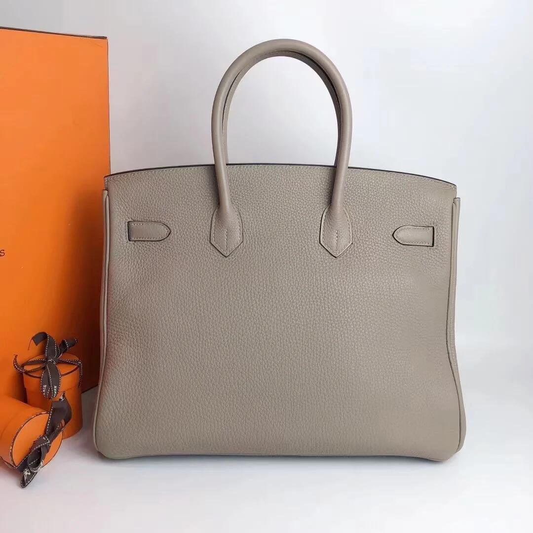 Hermes - Birkin 35 - Leather - Grey - (Large)