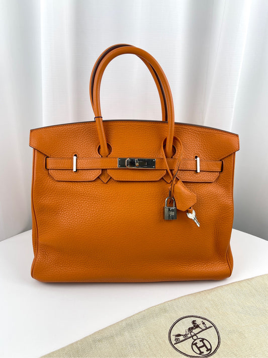 Hermes - Birkin 35 - Leather - Orange - (large)