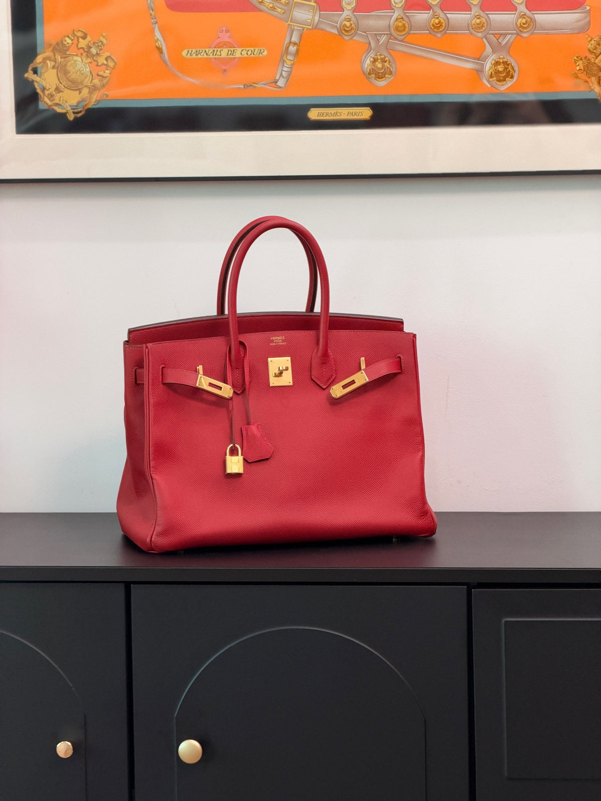 Hermes - Birkin 35 - Leather - Red - (large)