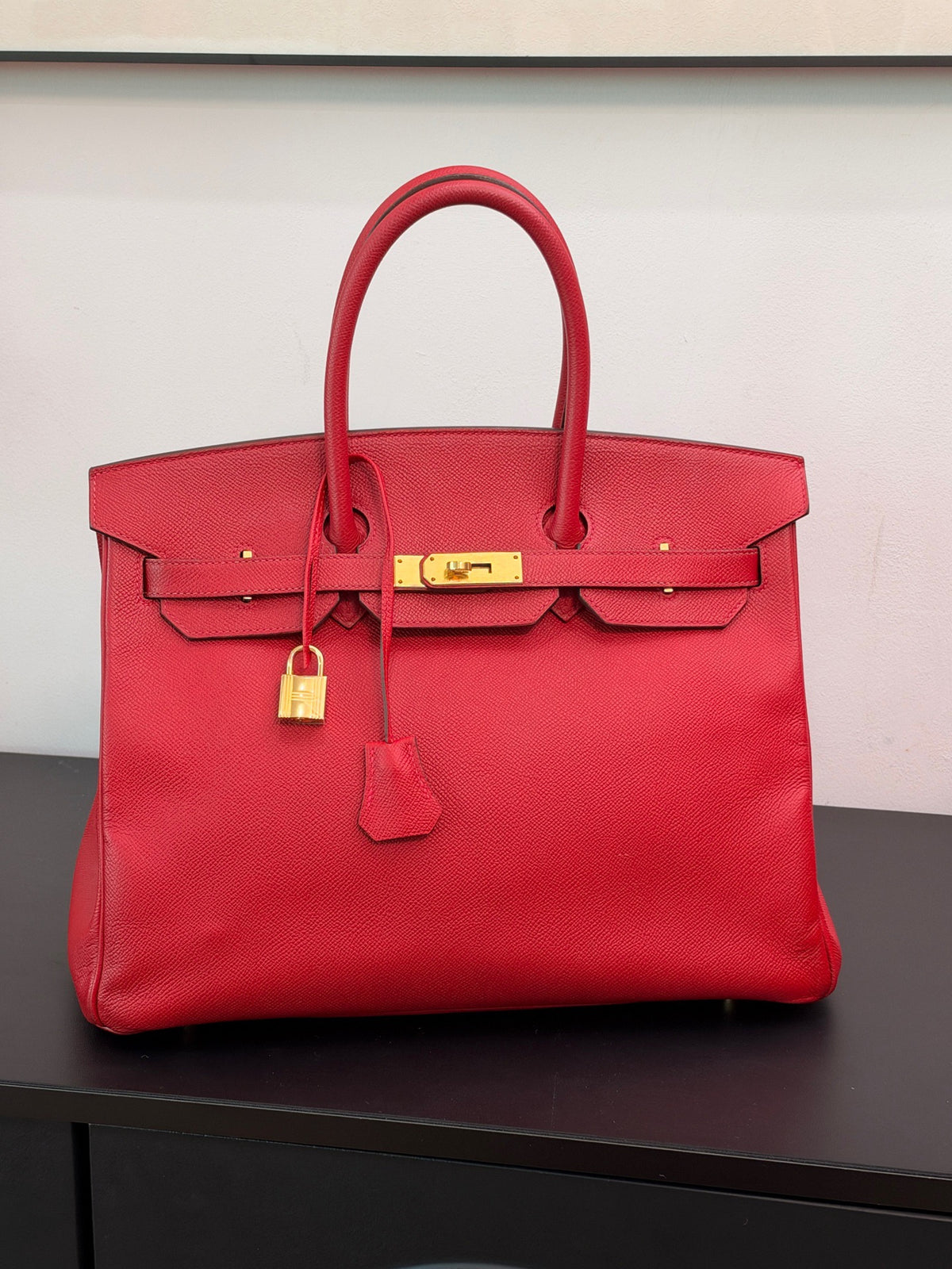 Hermes - Birkin 35 - Leather - Red - (large)