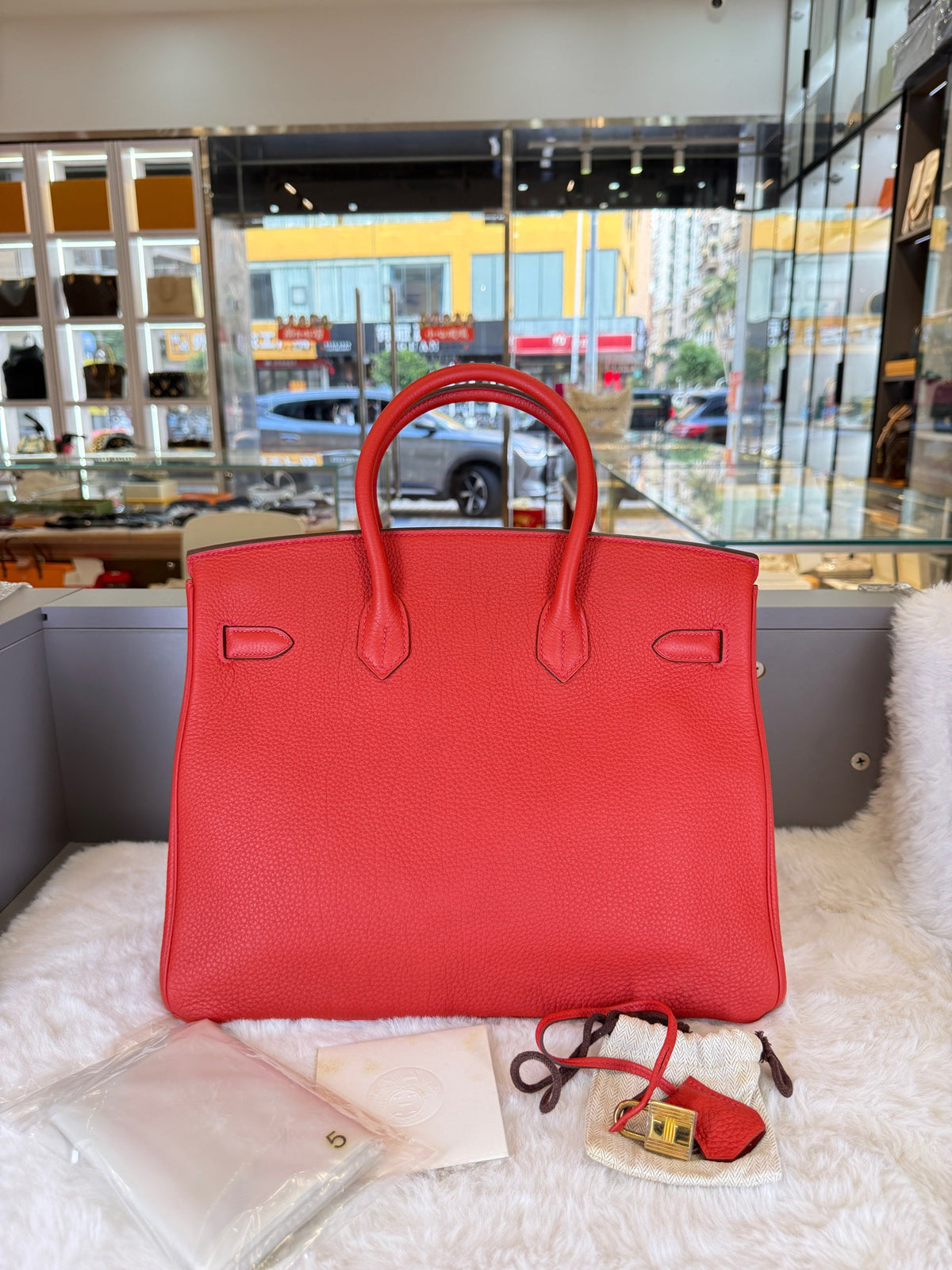 Hermes - Birkin 35 - Leather - Red - (large)
