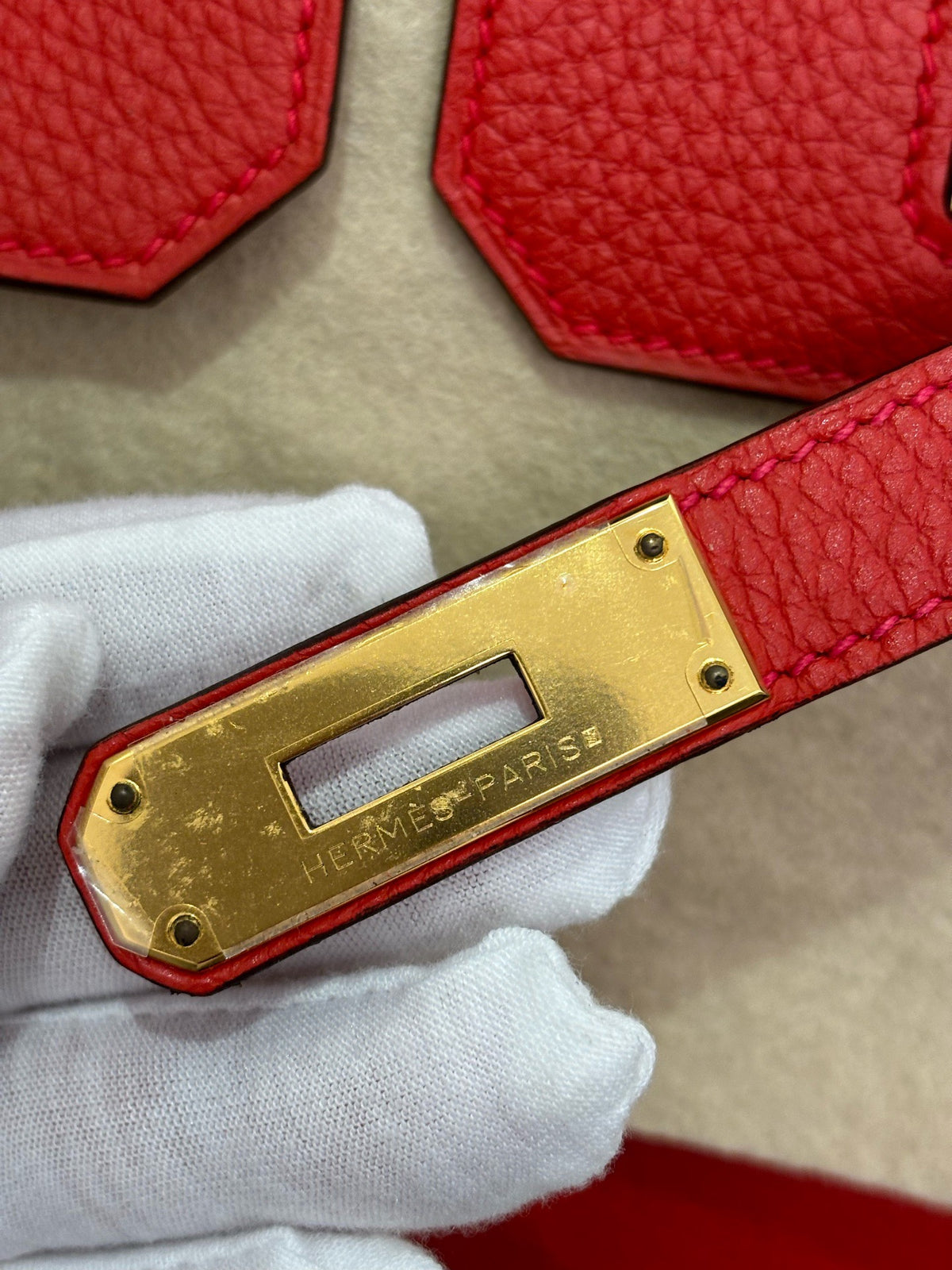 Hermes - Birkin 35 - Leather - Red - (large)