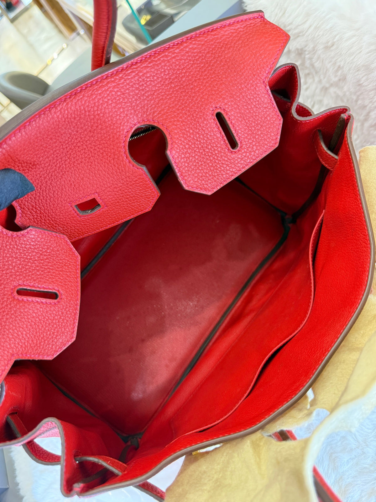 Hermes - Birkin 35 - Leather - Red - (large)