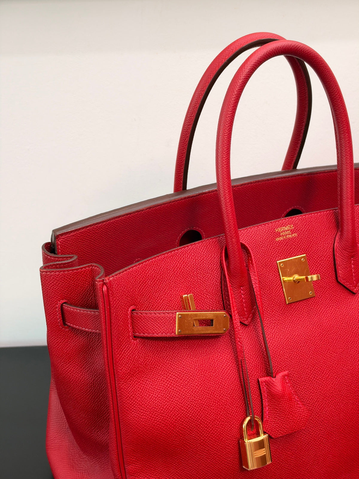 Hermes - Birkin 35 - Leather - Red - (large)