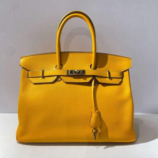 Hermes - Birkin 35 - Leather - Yellow - (large)
