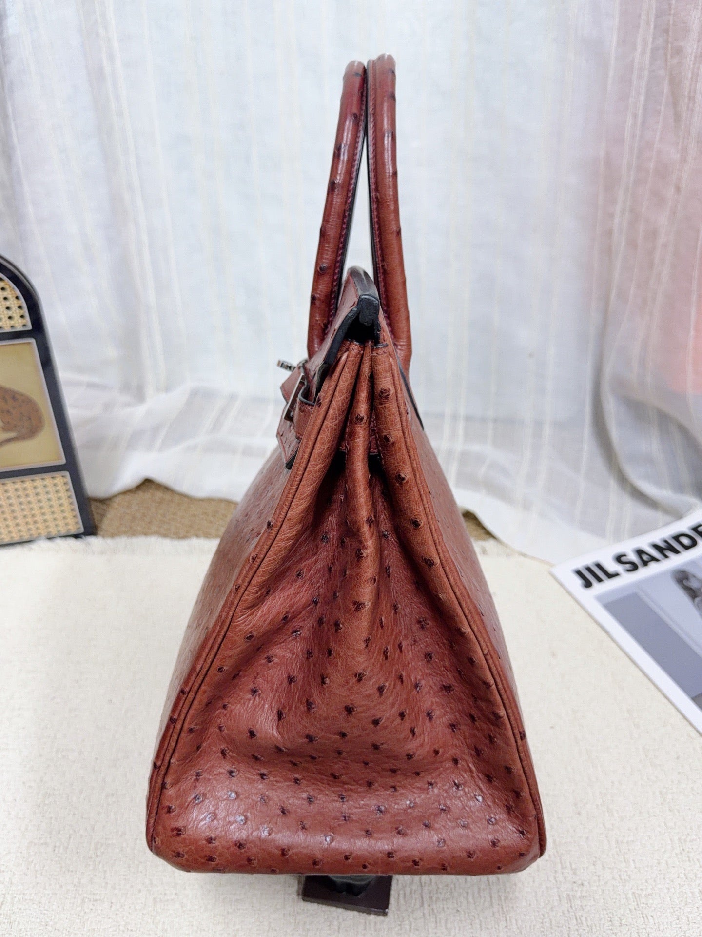 Hermès - Birkin - Exotic leathers - Ostrich - Brown - (large)