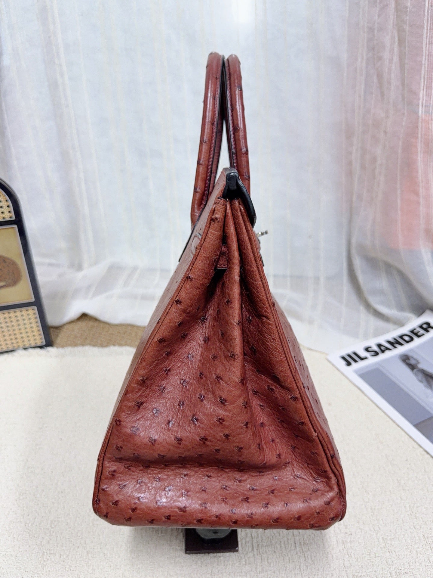 Hermès - Birkin - Exotic leathers - Ostrich - Brown - (large)