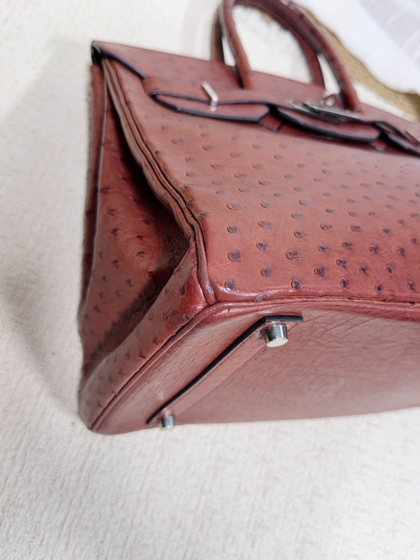 Hermès - Birkin - Exotic leathers - Ostrich - Brown - (large)