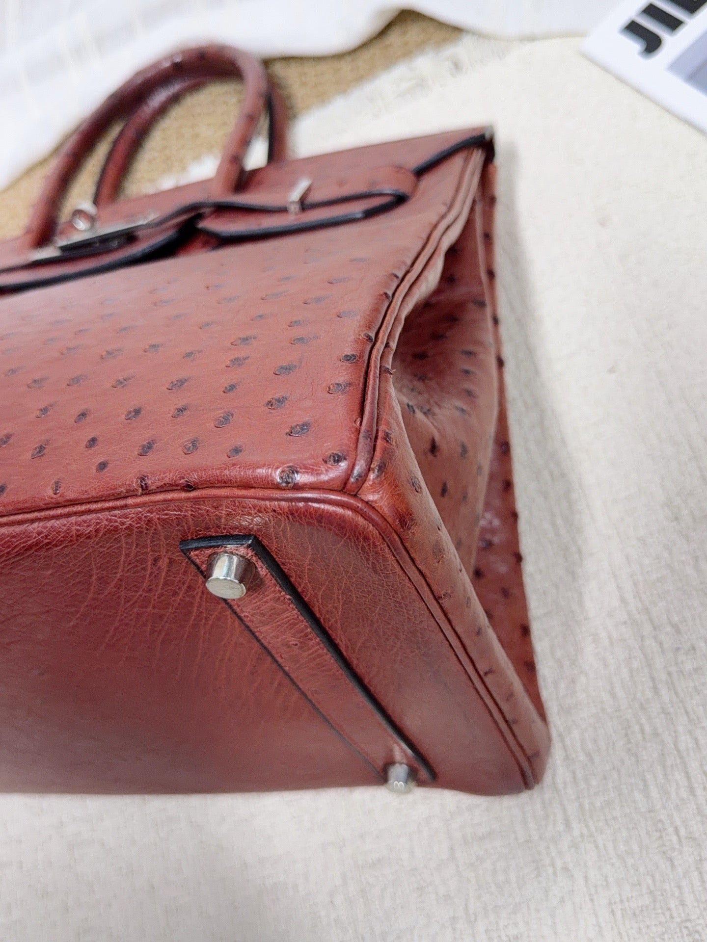 Hermès - Birkin - Exotic leathers - Ostrich - Brown - (large)