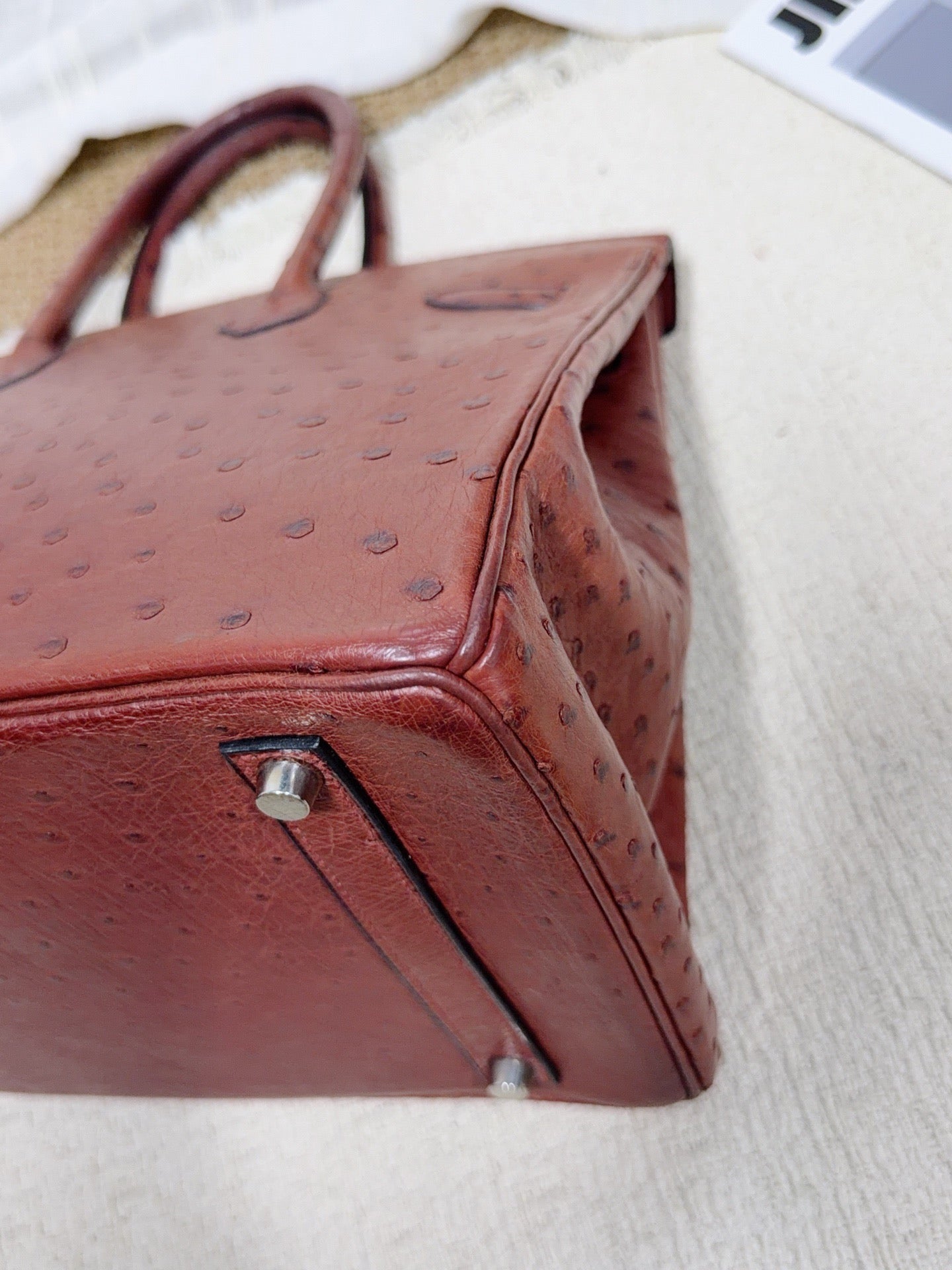 Hermès - Birkin - Exotic leathers - Ostrich - Brown - (large)