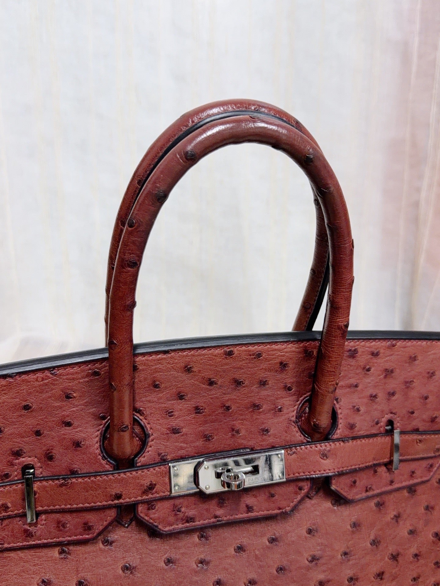 Hermès - Birkin - Exotic leathers - Ostrich - Brown - (large)