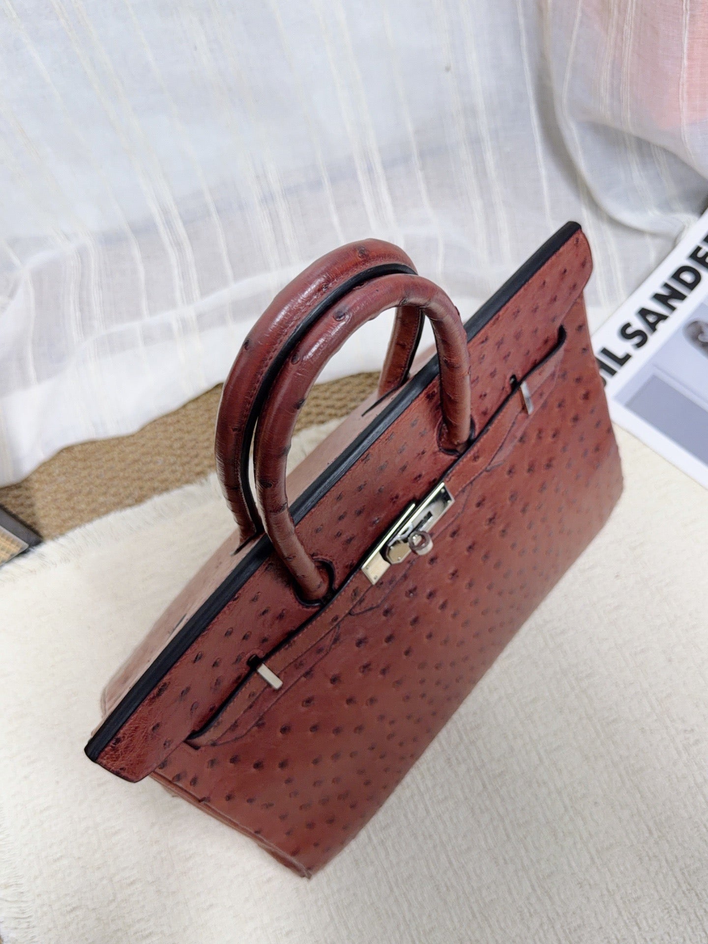 Hermès - Birkin - Exotic leathers - Ostrich - Brown - (large)