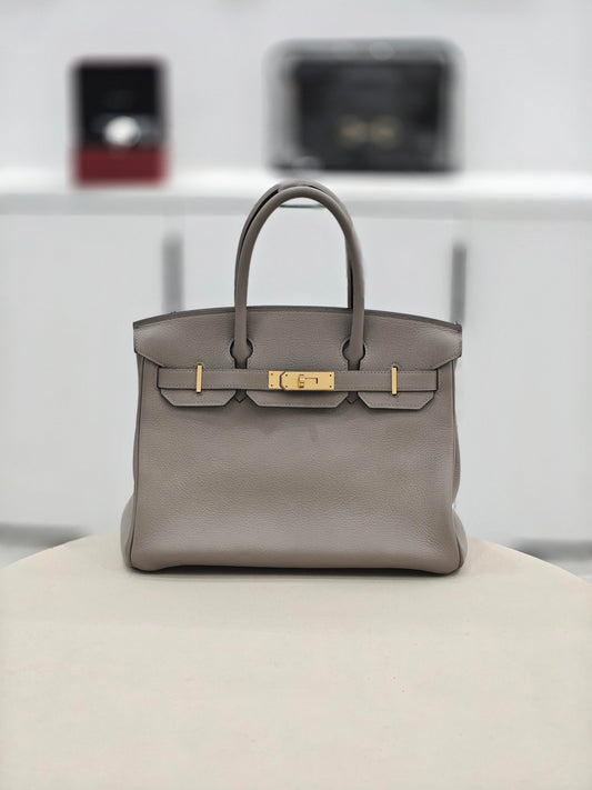 Hermès - Birkin - Leather - Grey - (30)