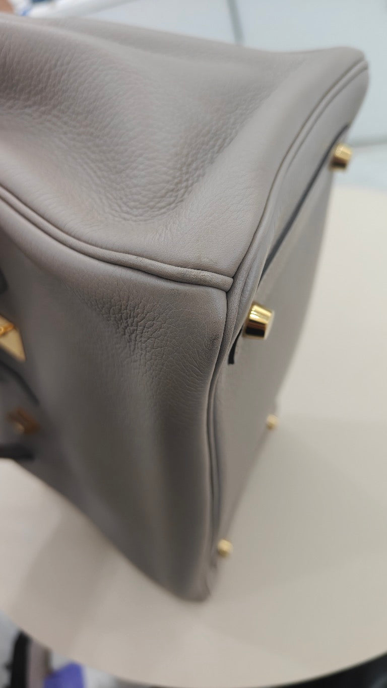 Hermès - Birkin - Leather - Grey - (30)