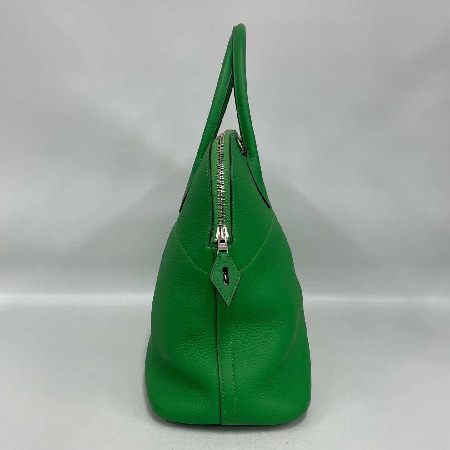 Hermès - Bolide 35 - Taurillon Clemence leather - Bamboo Green with Silver-Tone Hardware - (large)
