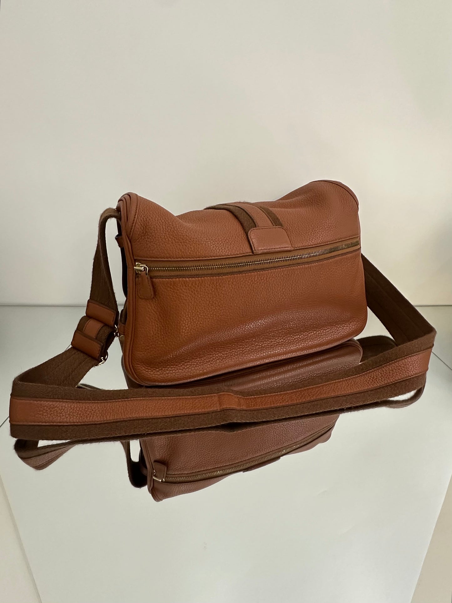 Hermès - Bourlingue Messenger Bag - Togo leather - Brown - (medium)