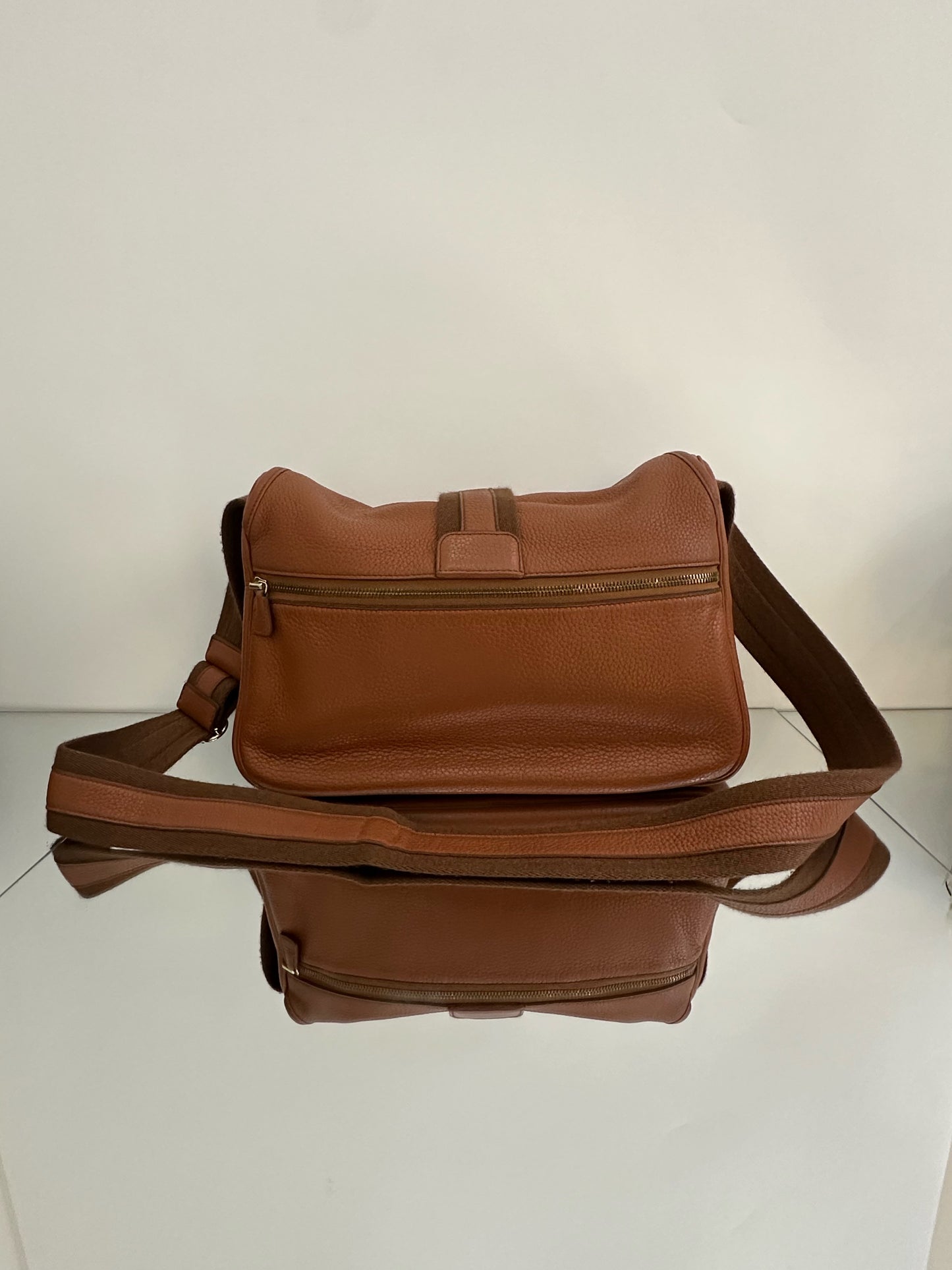 Hermès - Bourlingue Messenger Bag - Togo leather - Brown - (medium)
