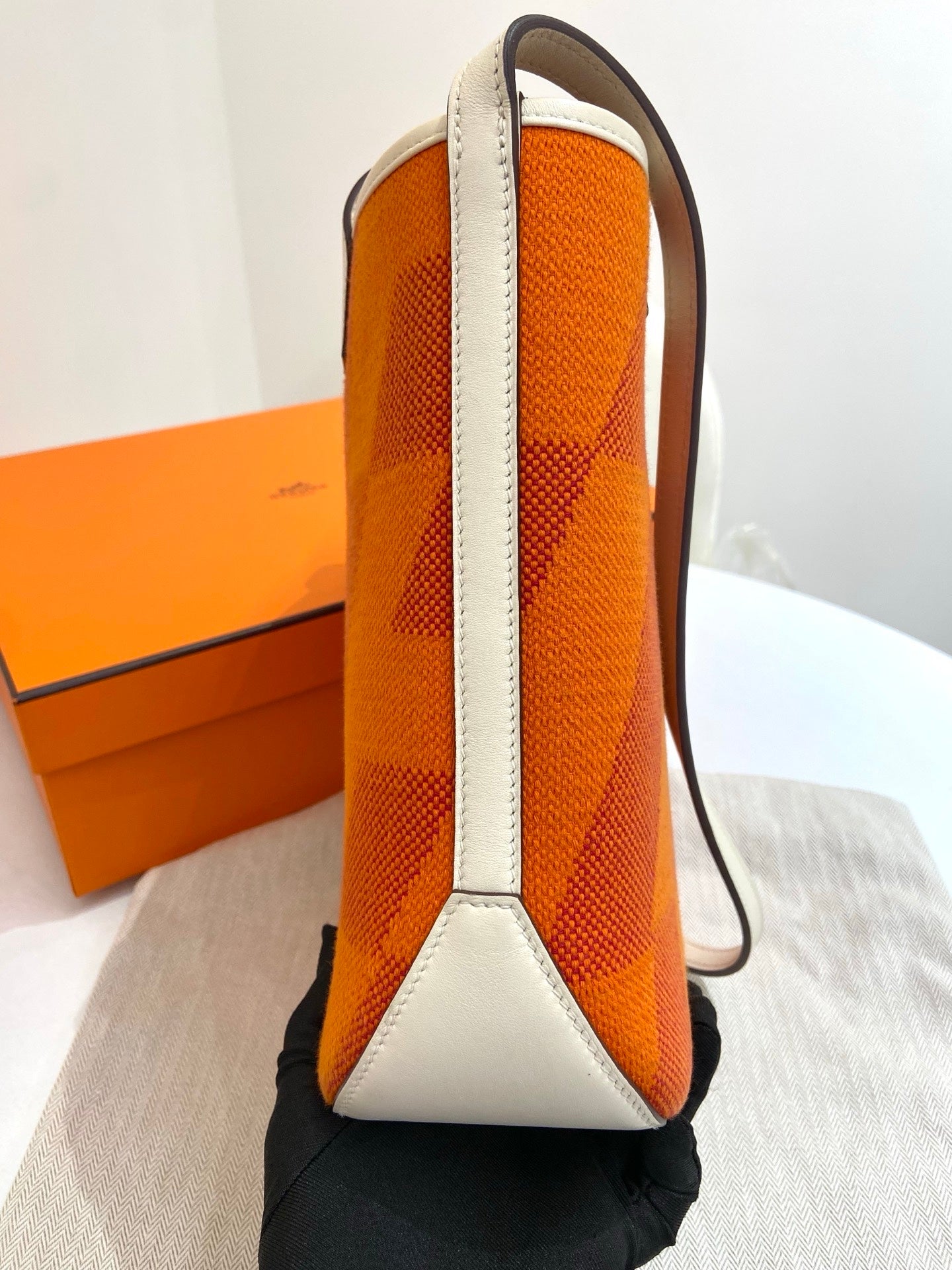 Hermes - Cabas - Cloth - Orange - (27)