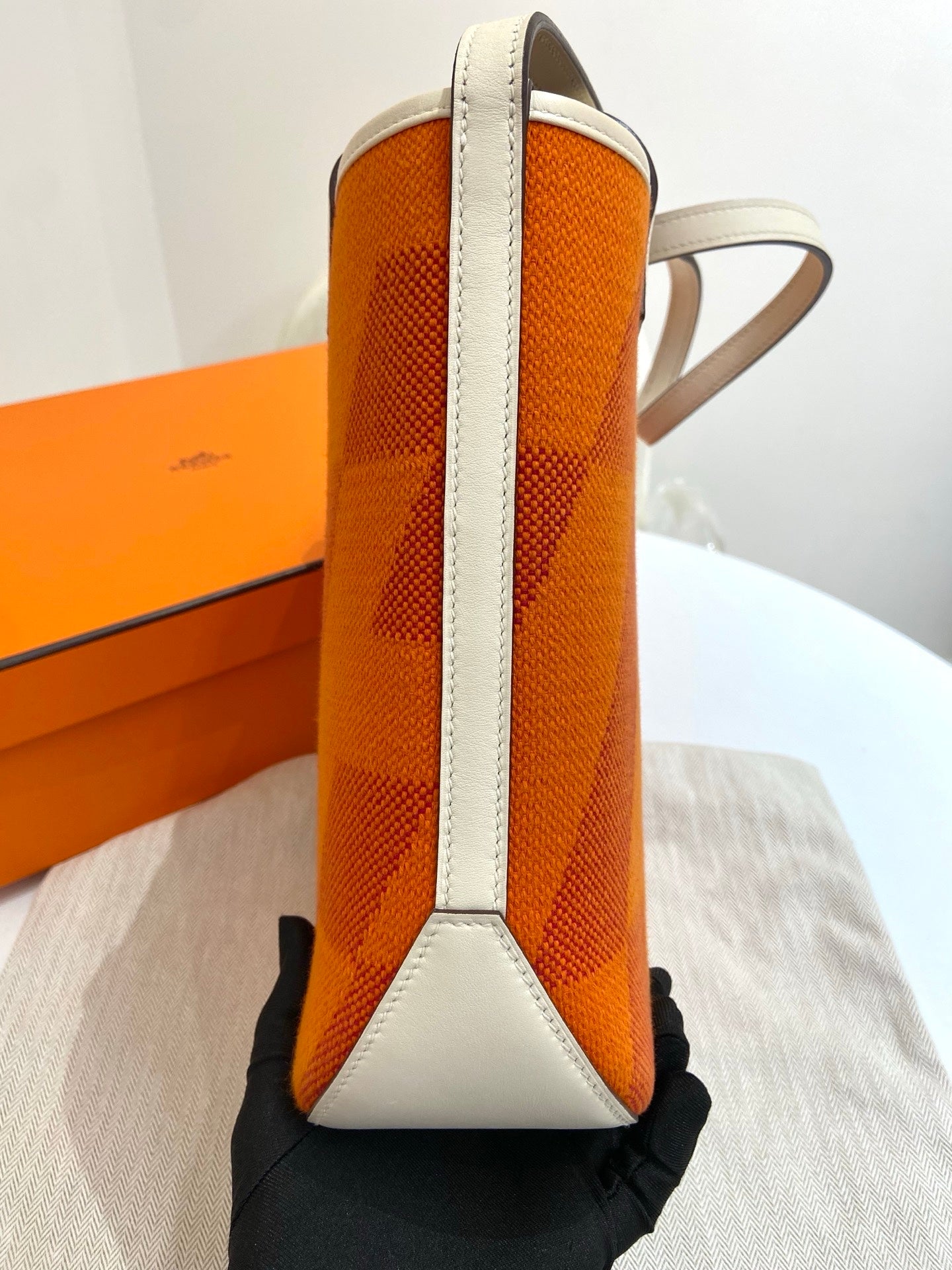 Hermes - Cabas - Cloth - Orange - (27)