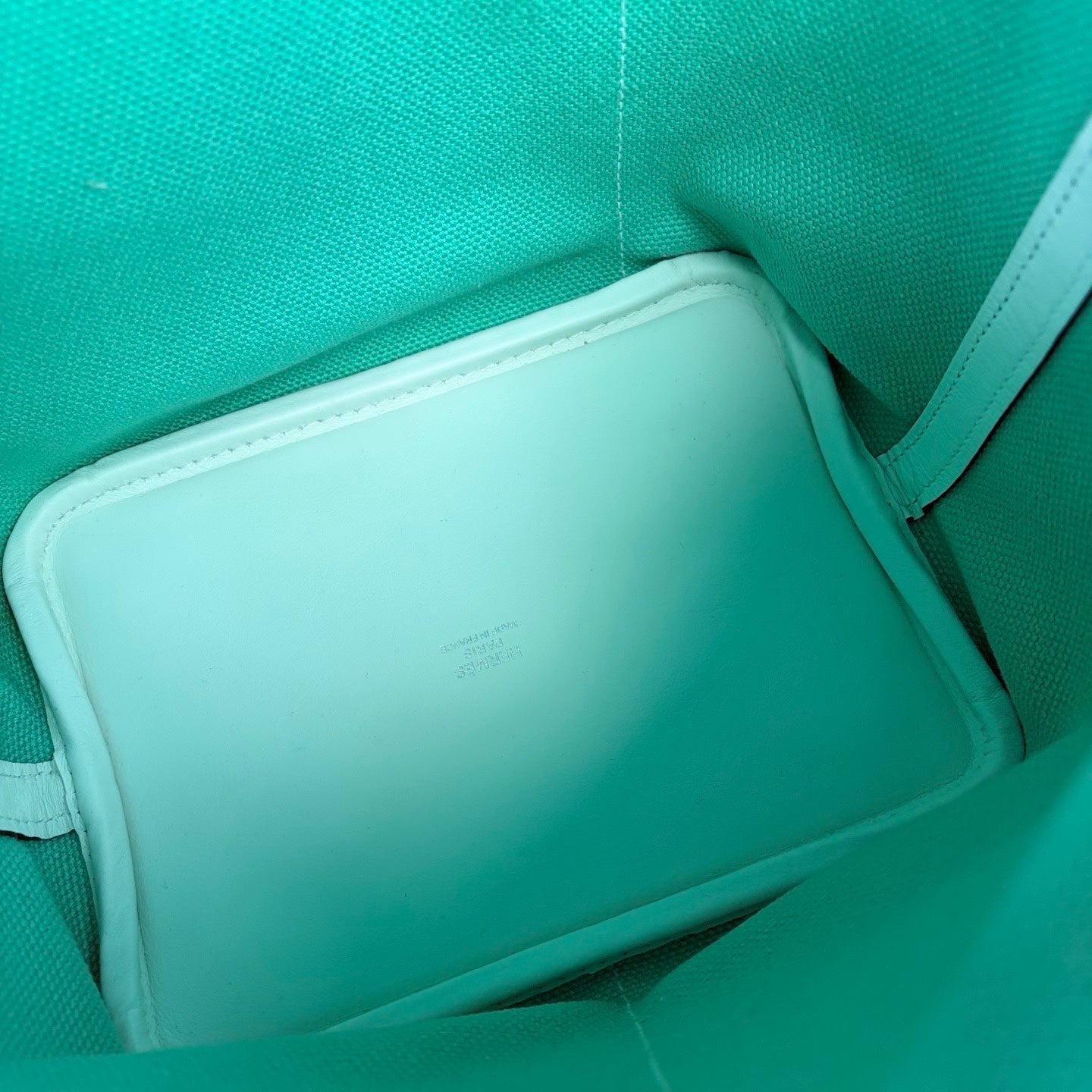 Hermès - Cargo Picotin 18 - Goeland Canvas and Swift Calfskin - Manga Green and Blanc - (mini)
