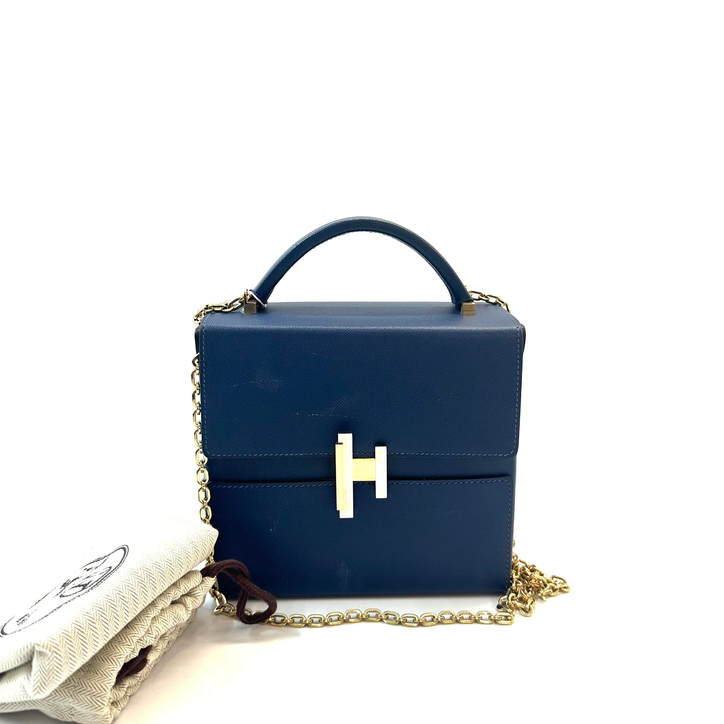 Hermès - Cinhetic bag - Leather - Navy - (Small)