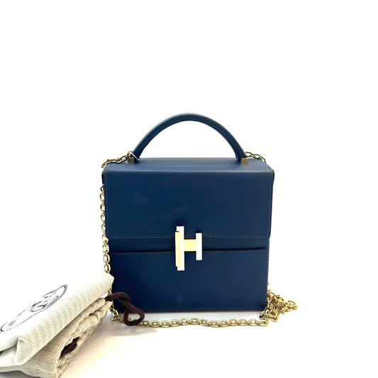 Hermès - Cinhetic bag - Leather - Navy - (Small)