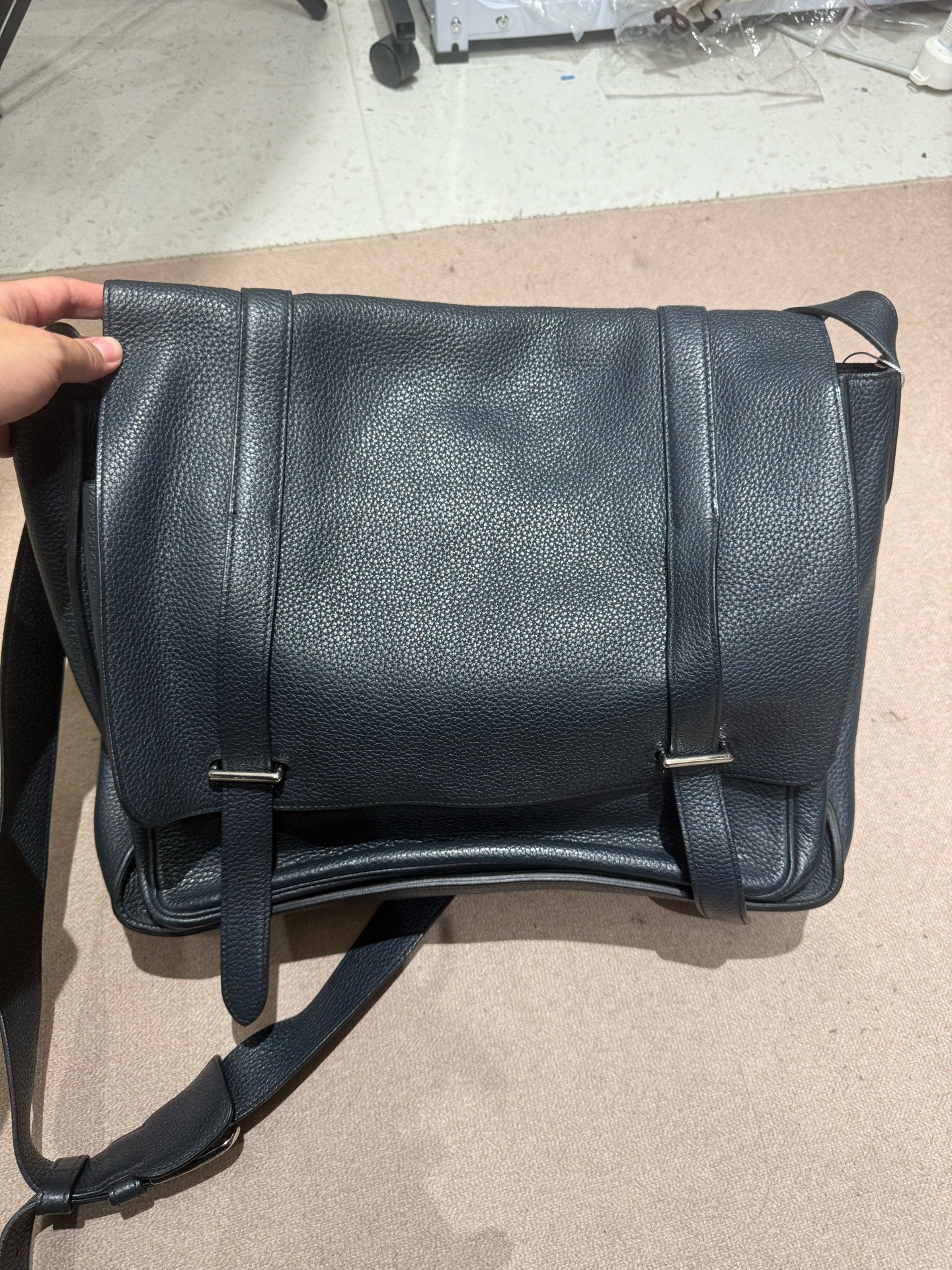 Hermès - Classic Messenger Bag - Taurillon Clemence leather - Navy - (medium)