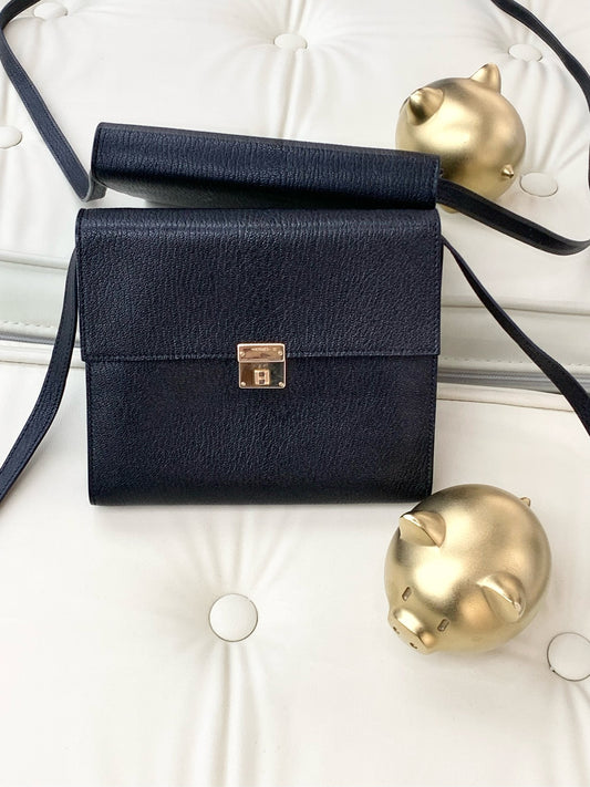 Hermes - Clic 16 - Leather - Black - (mini)