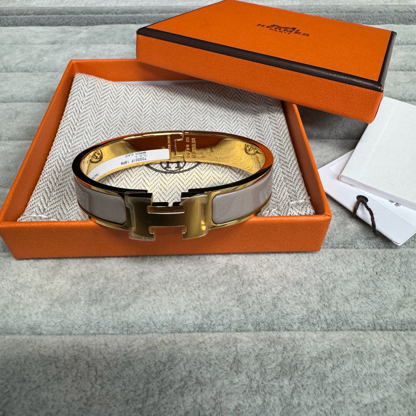 Hermès - Clic H - Gold plated - Beige - (Other)