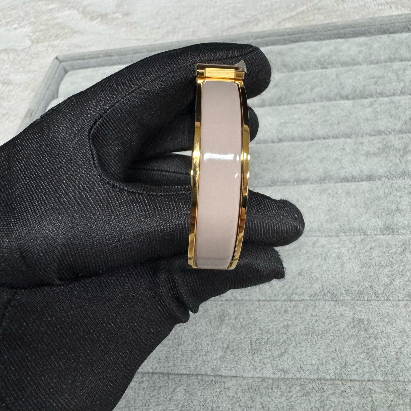 Hermès - Clic H - Gold plated - Beige - (Other)