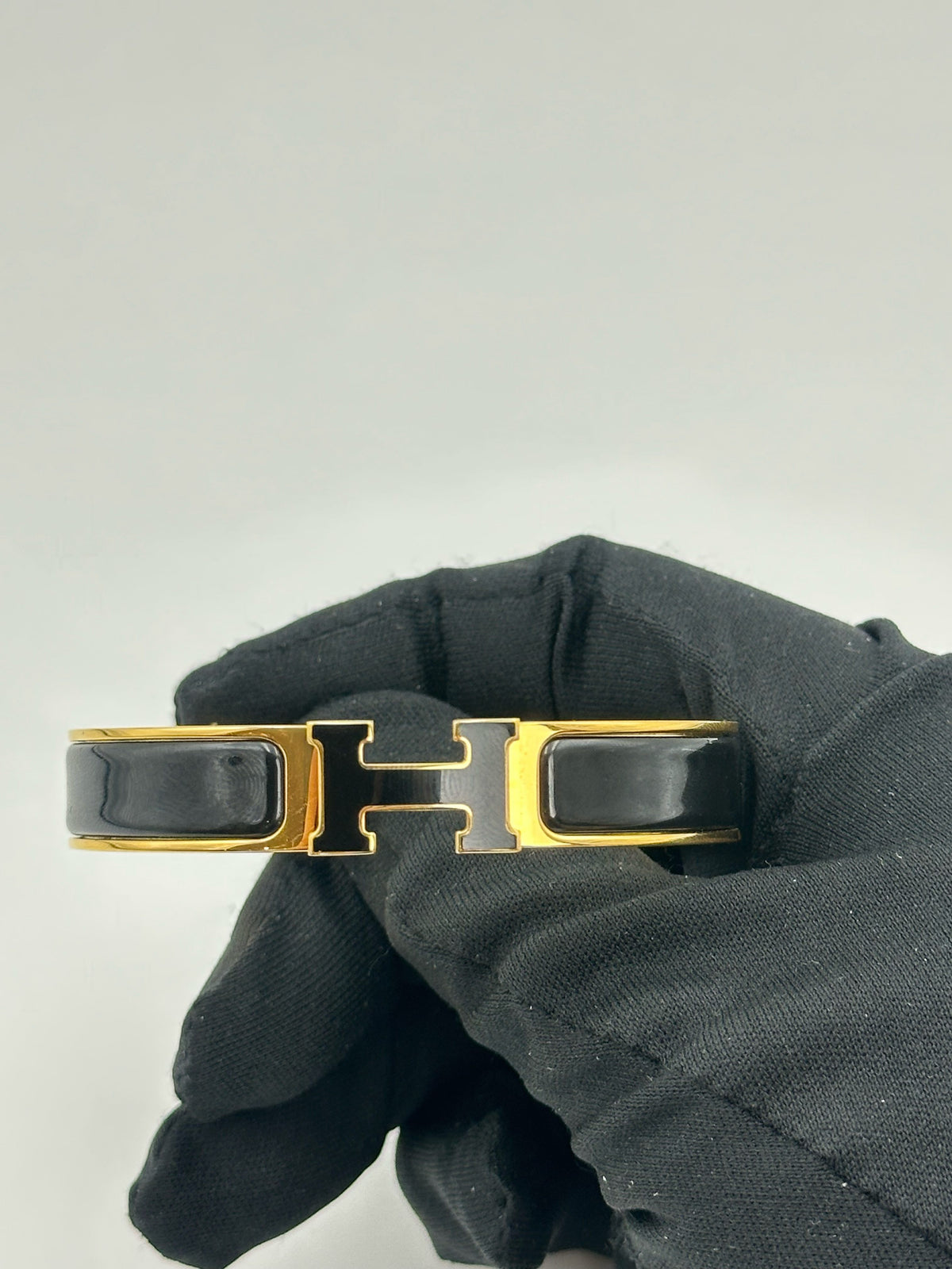 Hermès - Clic H - Gold plated - Black