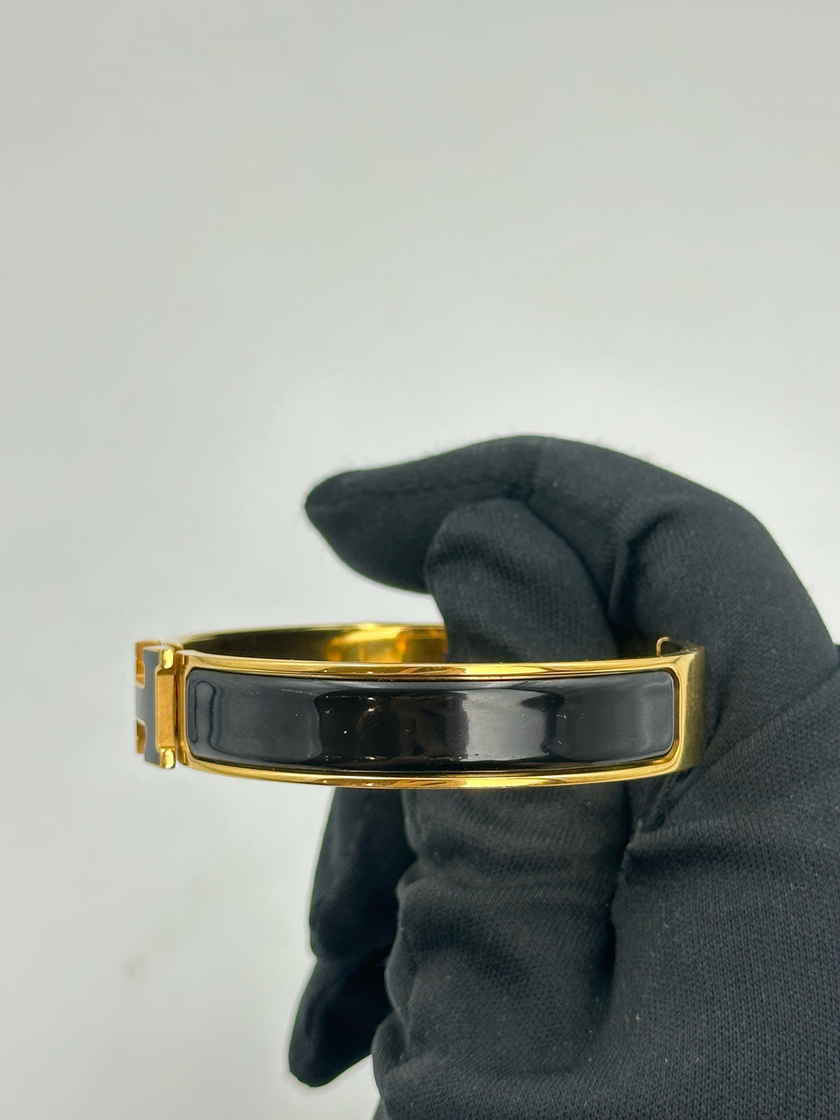 Hermès - Clic H - Gold plated - Black