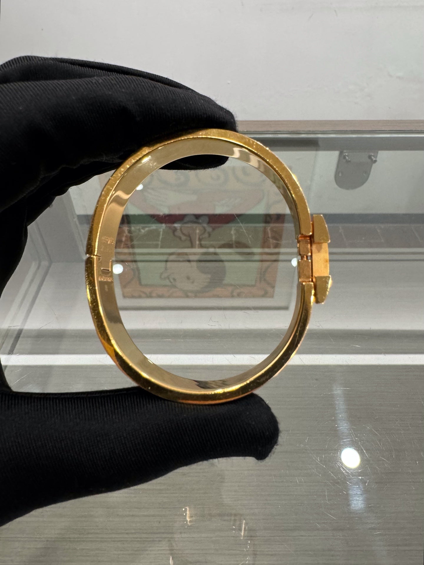 Hermès - Clic H - Gold plated - White - (PM)