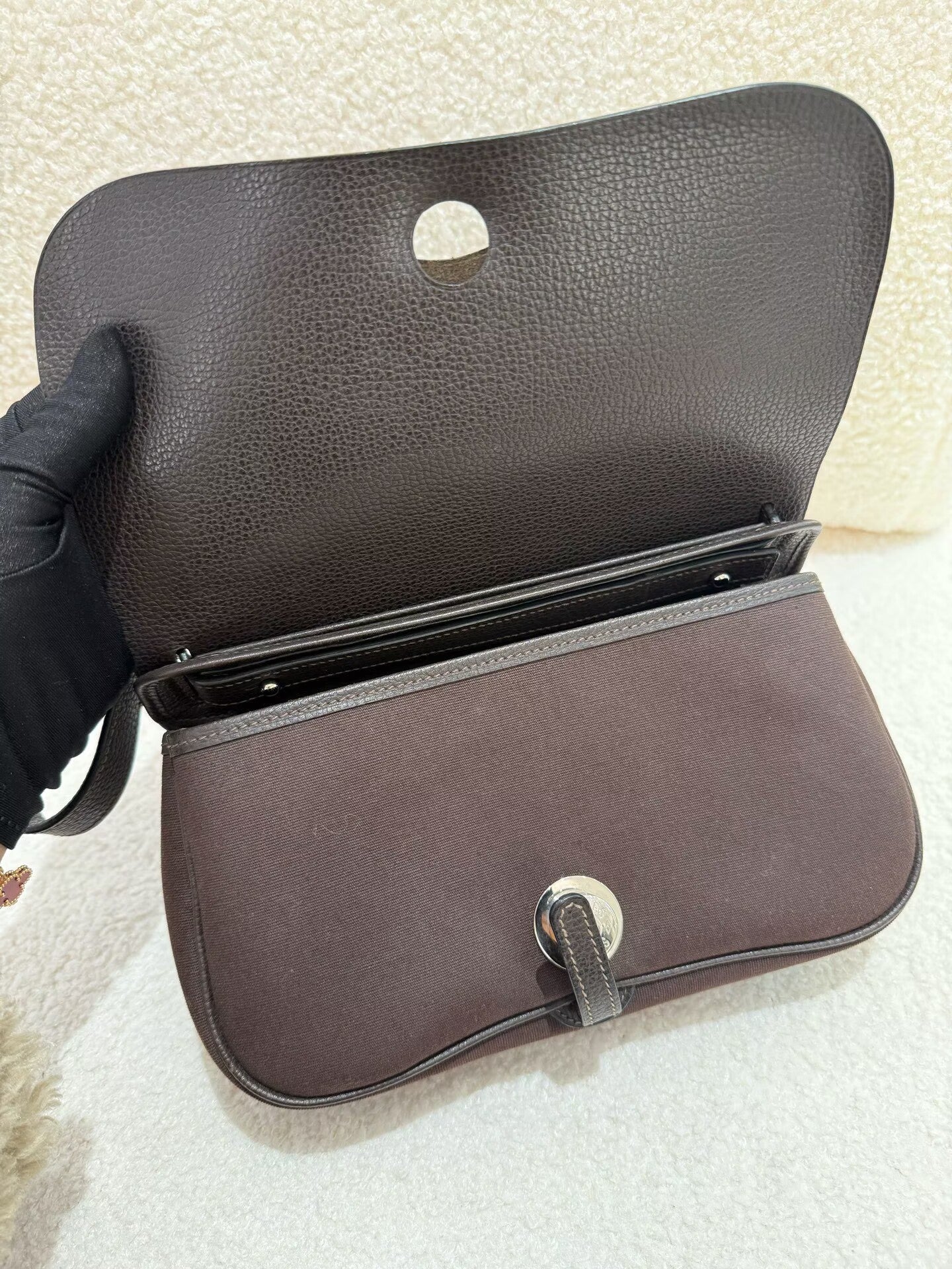 Hermès - Colorado - Canvas with leather and suede trim - Brown - (small)