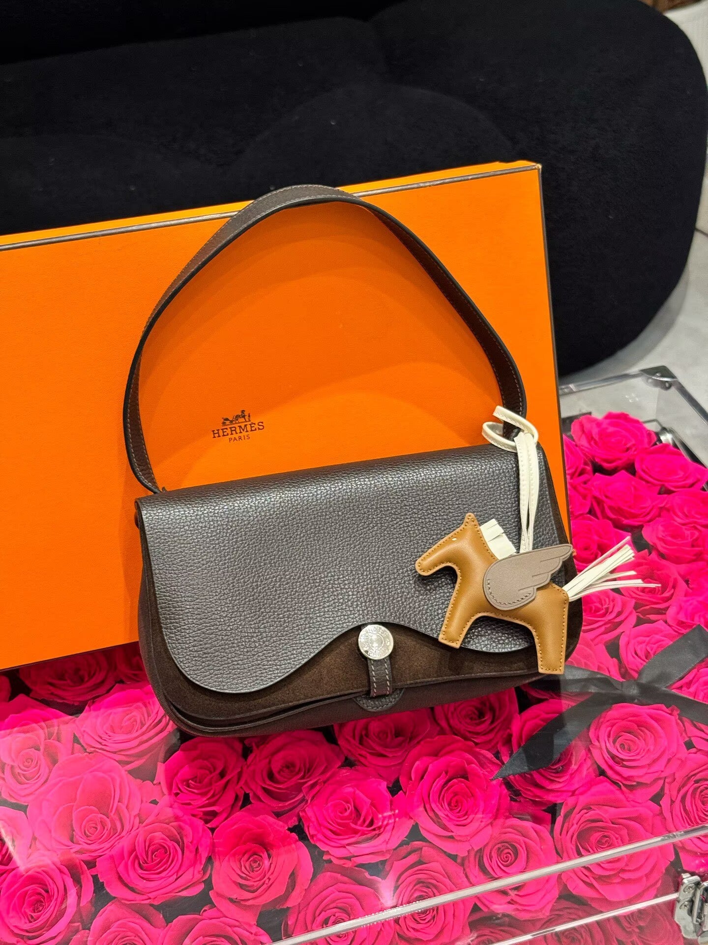 Hermès - Colorado - Canvas with leather and suede trim - Brown - (small)
