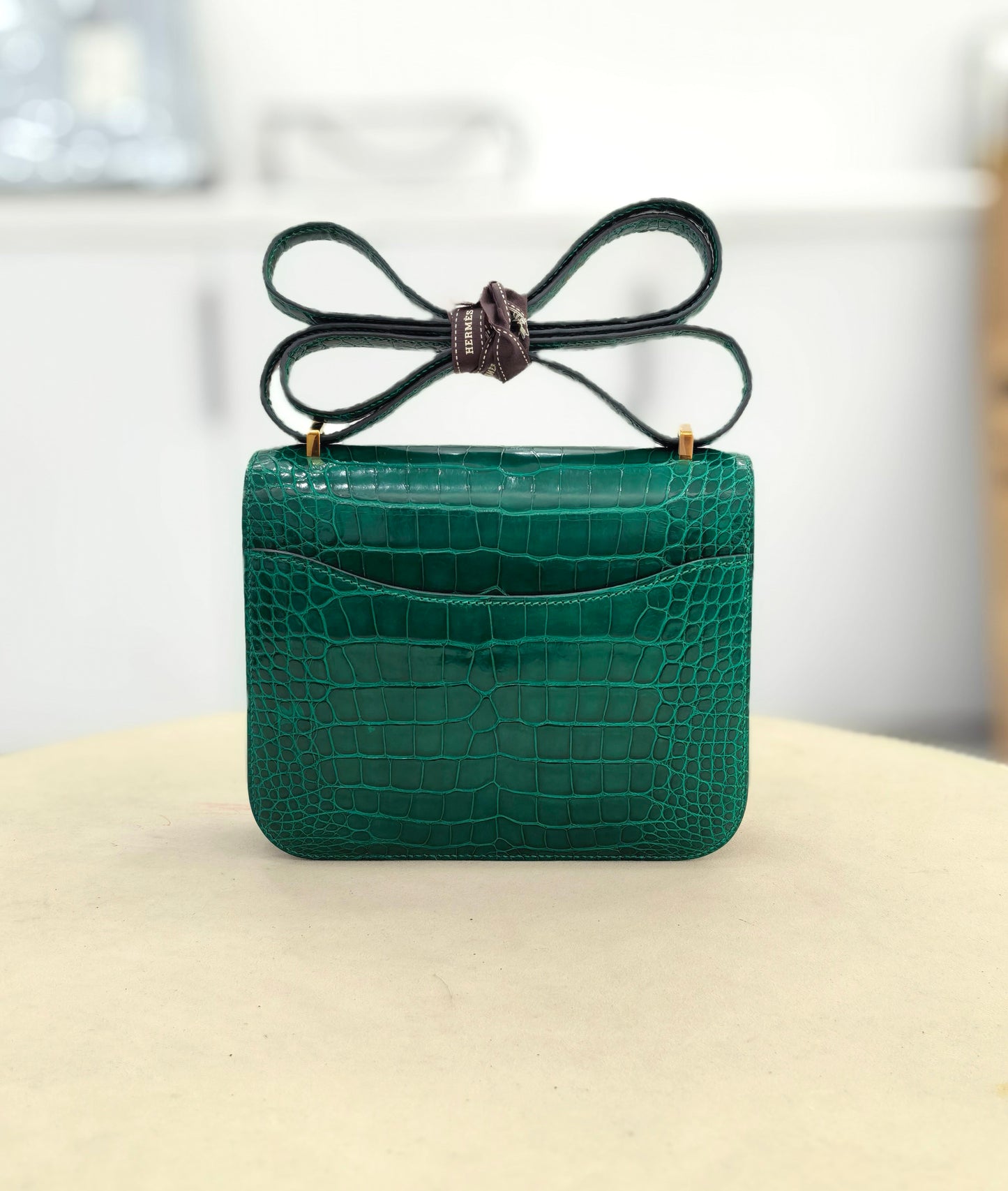 Hermès - Constance - Exotic leathers - Crocodile - Green - (mini)