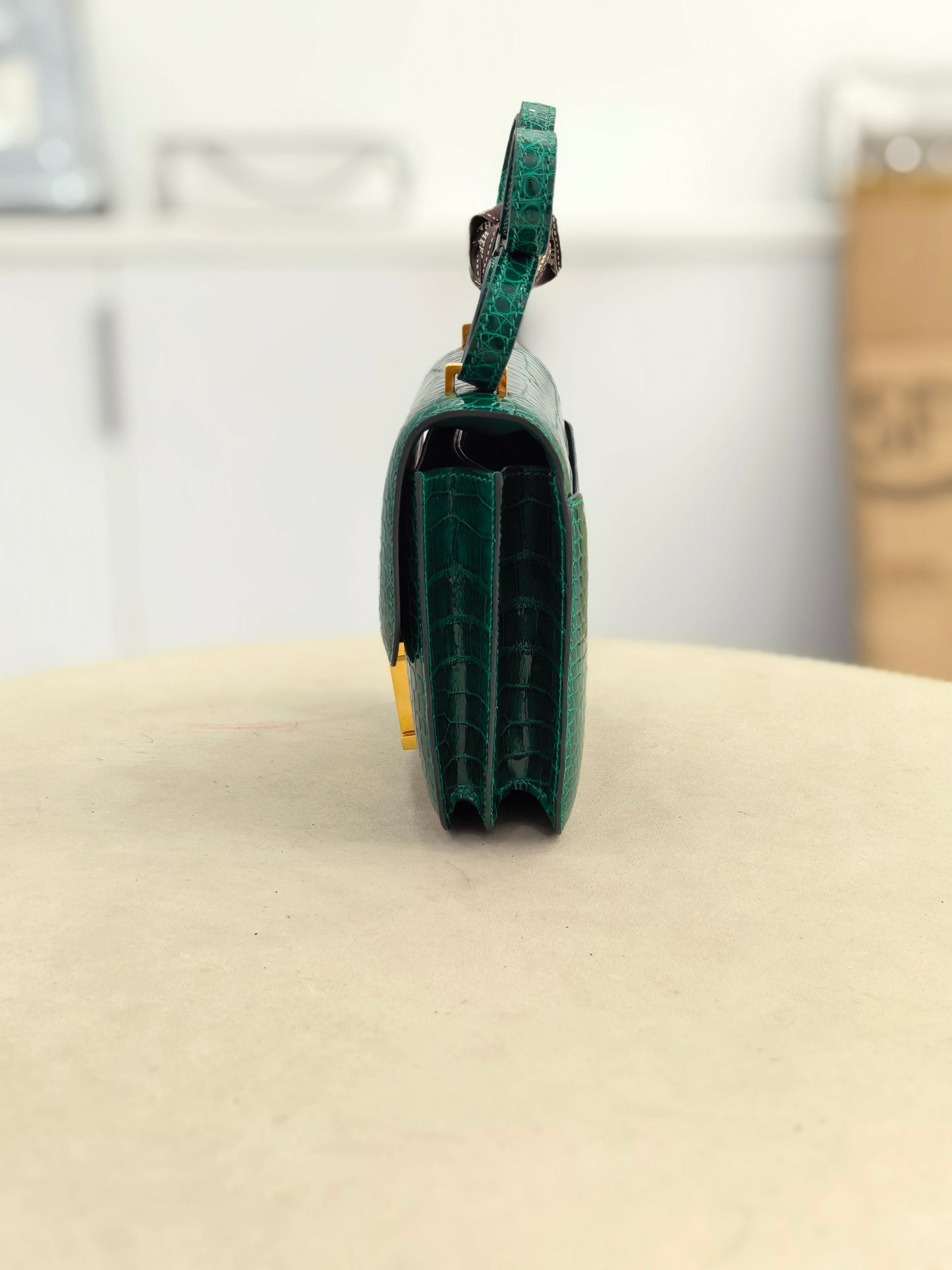 Hermès - Constance - Exotic leathers - Crocodile - Green - (mini)