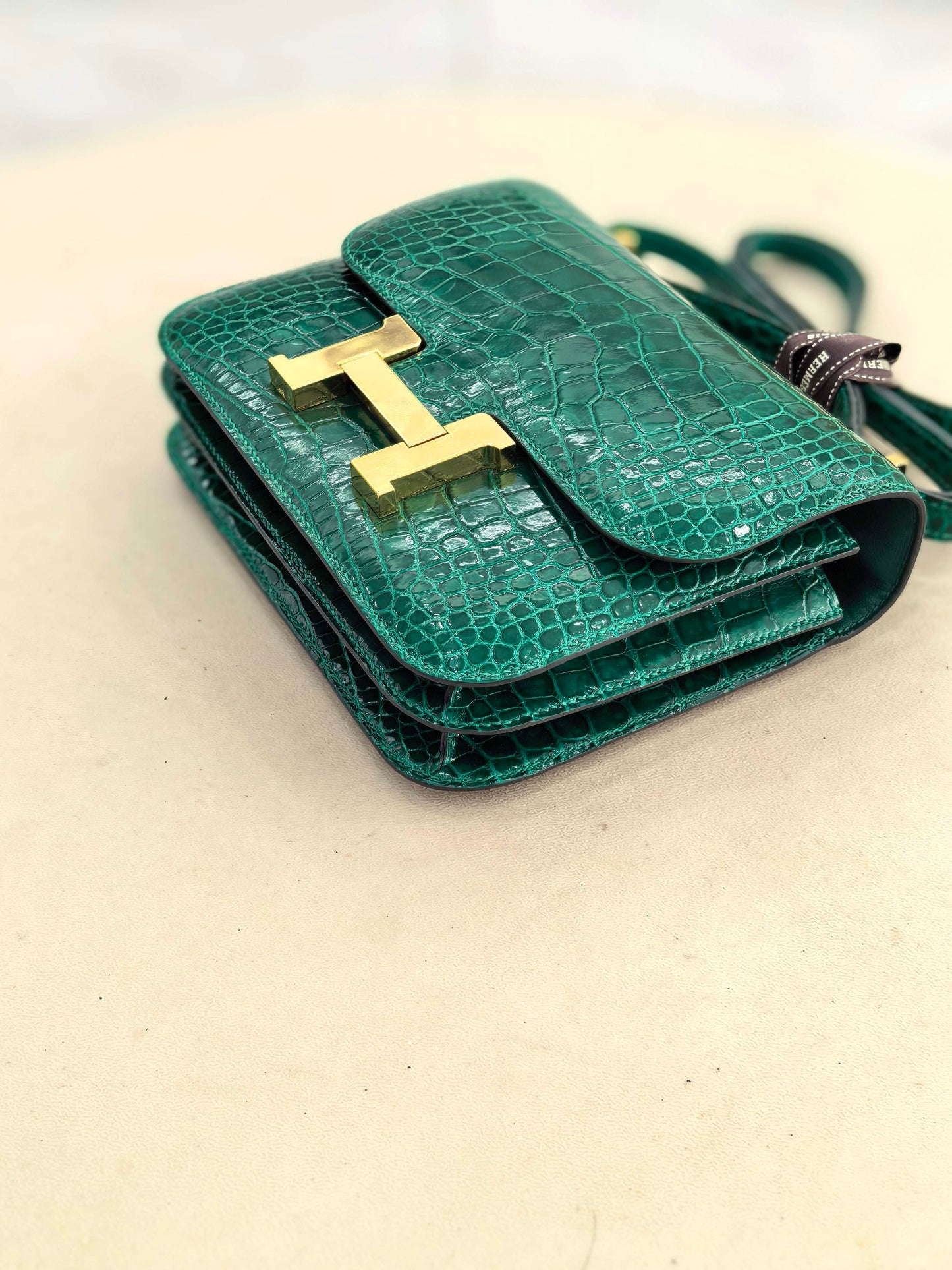Hermès - Constance - Exotic leathers - Crocodile - Green - (mini)