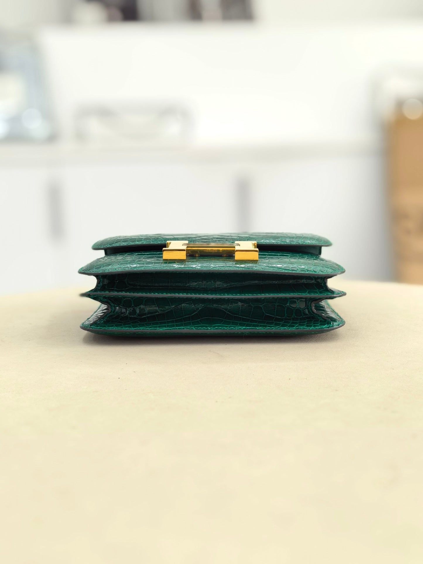 Hermès - Constance - Exotic leathers - Crocodile - Green - (mini)