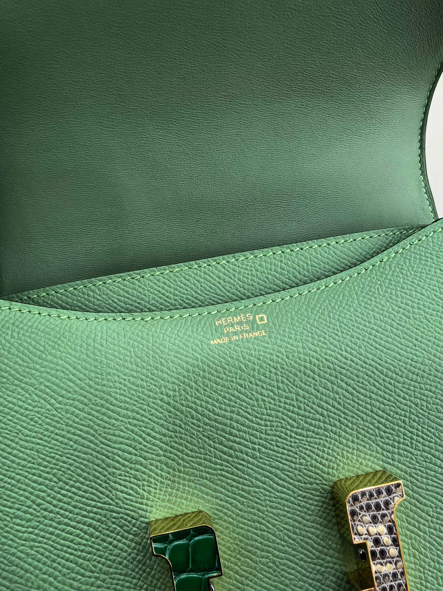 Hermès - Constance - Exotic leathers - Crocodile - Green - (mini)