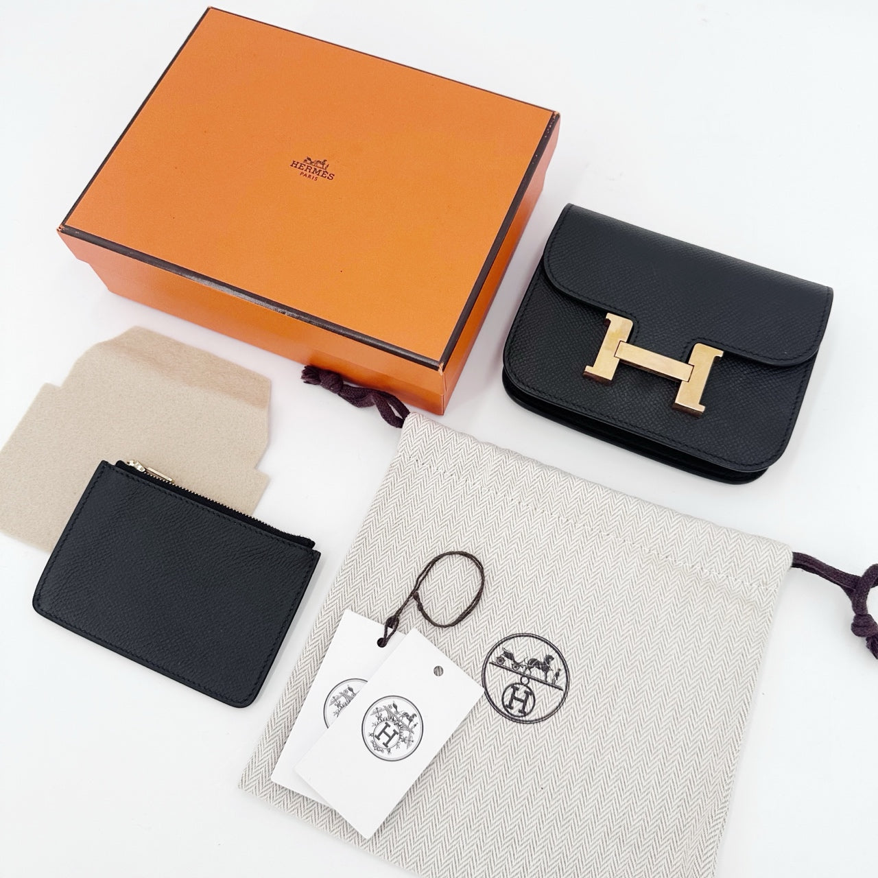 Hermes - Constance Slim - Leather - Black - (mini)