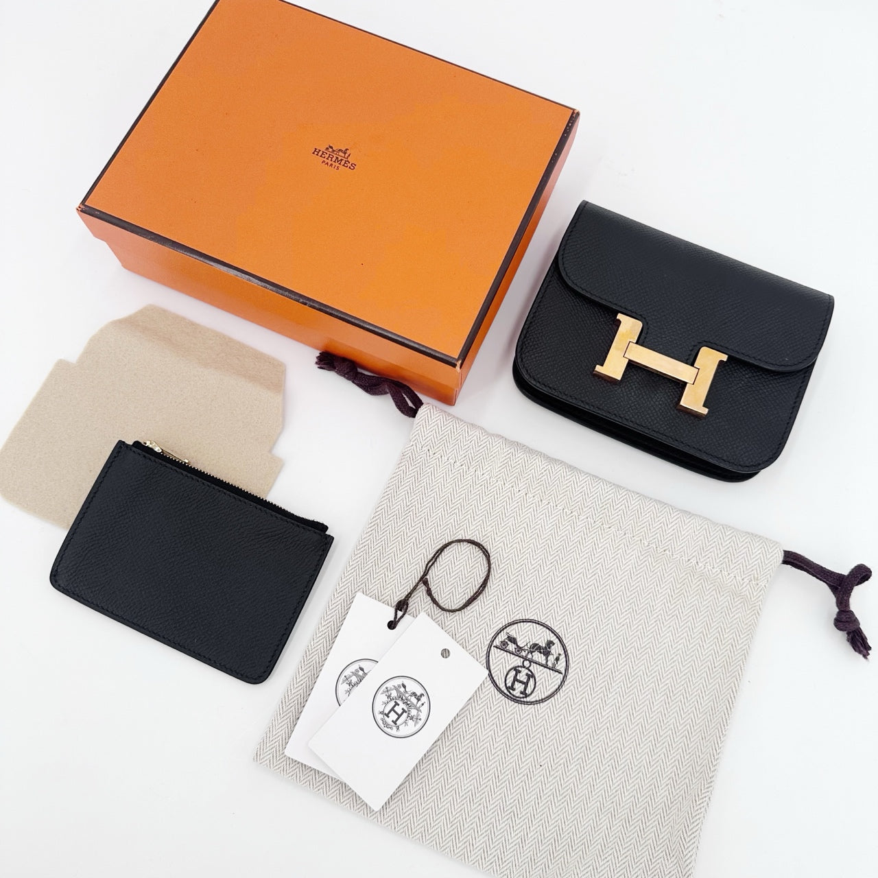 Hermes - Constance Slim - Leather - Black - (mini)