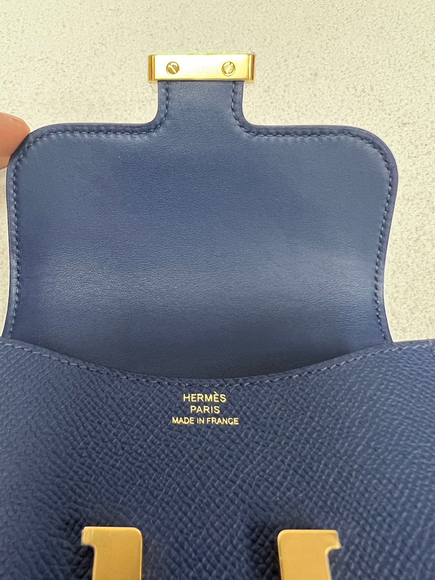 Hermes - Constance Slim - Leather - Navy - (mini)