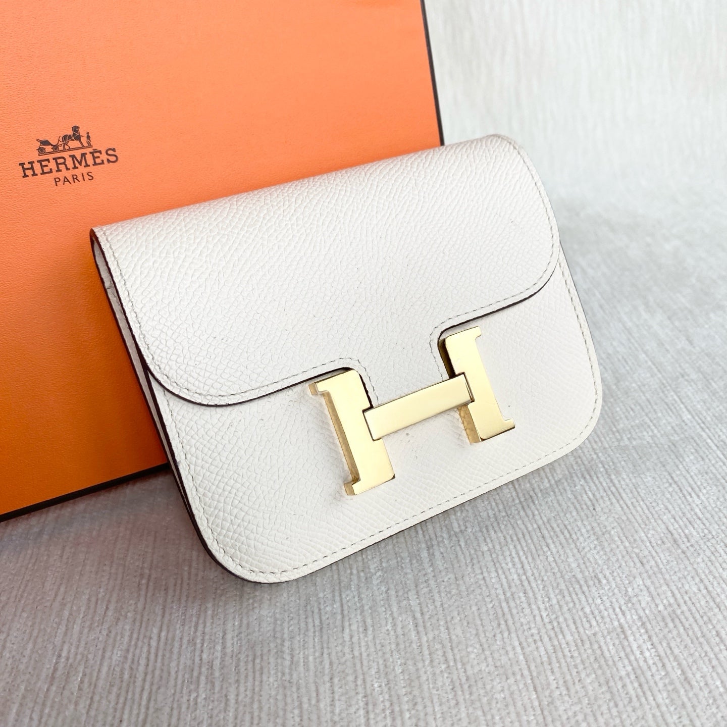 Hermes - Constance Slim - Leather - White - (mini)