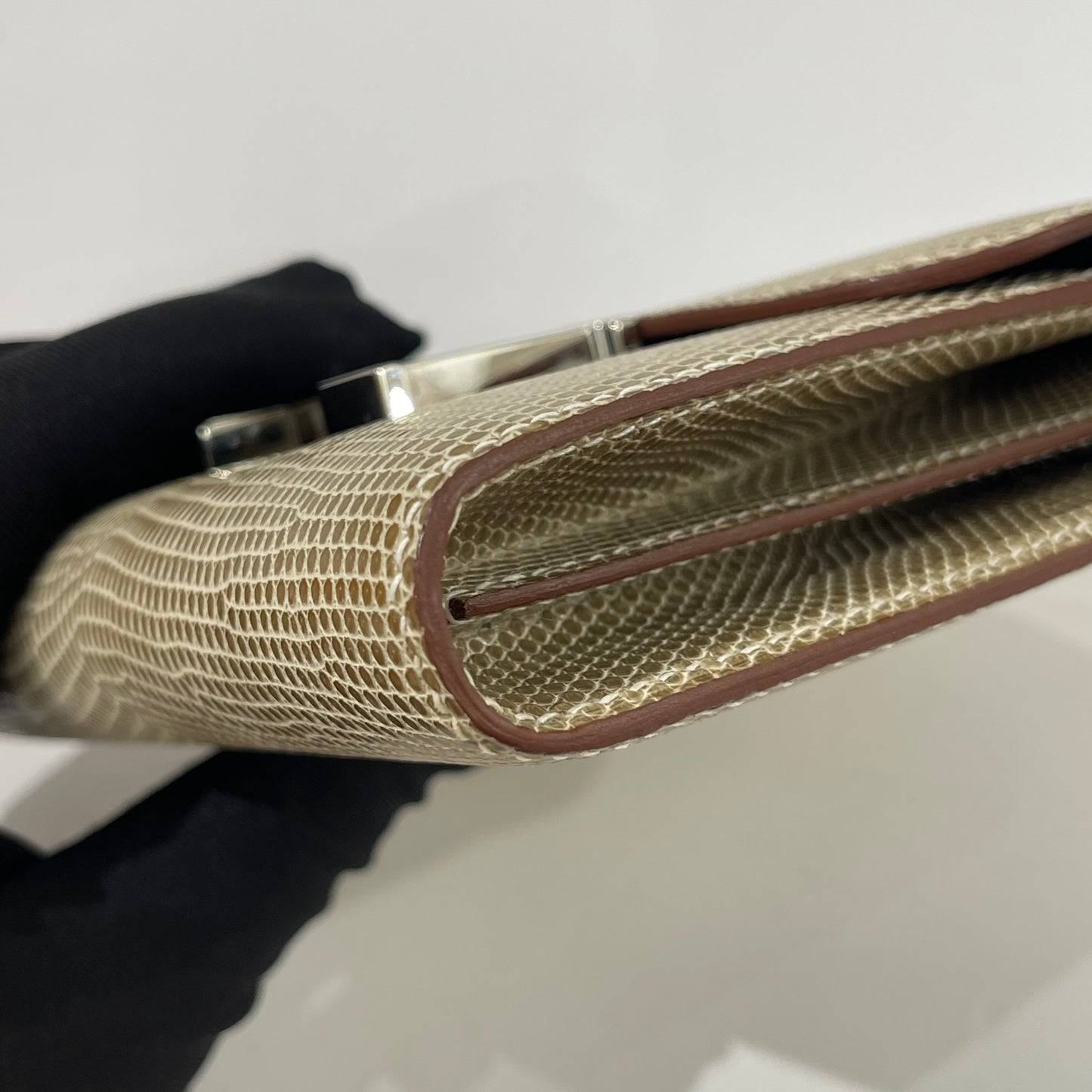 Hermès - Constance Wallet - Lizard skin - Beige